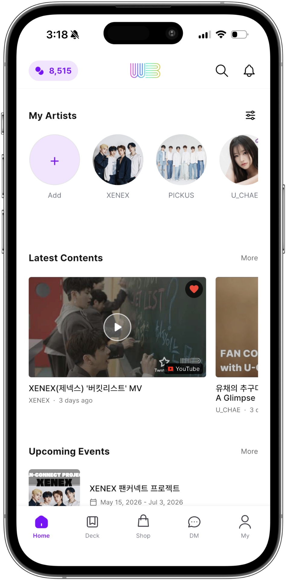 WeBeat mobile app preview